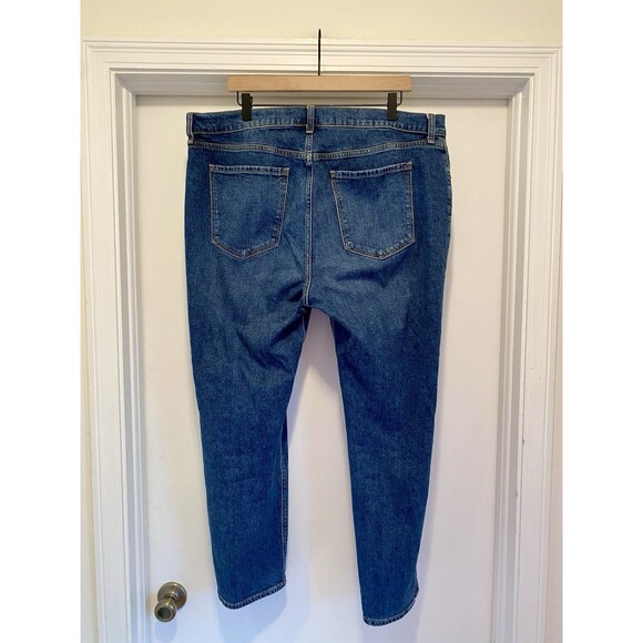 Old Navy Jeans Mid Rise Boyfriend Crop Womens Size 16 Teri Medium Wash Stretch - Picture 2 of 7
